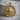 Lion Coin Pendant, gold vermeil, product photo on wood surface