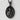 Saint Gabriel Medal Pendant, black rhodium, product photo on stone