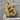Lucky 13 Pendant, gold vermeil, front view on stone