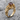 Vampire Bat Ring, gold vermeil, angled product photo on stone