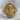 Saint Joseph Child Jesus Ring, gold vermeil, front view on stone surface