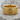 Gothic Scroll Cross Ring, gold vermeil, angled front view on stone