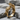 Embracing Lovers Ring, gold vermeil, front view on stone