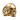 Tribal Skull Ring, gold vermeil, front view on white background