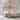 Timber crucifix pendant in rose gold plated finish, front view on stone