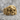 Winged Memento Mori Ring, gold vermeil, front view on stone