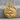 Fox Medallion Pendant, gold vermeil, product photo on stone base