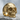 Weathered Skull Ring, gold vermeil, angled three-quarter view on stone