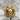 Skull engine ring, gold vermeil, front view on stone