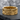 Japanese Crane Ring, gold vermeil, angled front view on stone