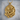 Fisherman and Pike Scene Pendant, gold vermeil, front view