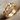 Curb Chain Ring, gold vermeil, product photo on fabric