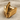 Warrior Helmet Ring, gold vermeil, product view on fabric