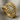 Shark Jaw Teeth Ring, gold vermeil, angled view on fabric