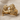 Dueling Lions Ring, gold vermeil, product photo on fabric