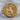 Abraxas Secretum Templi Ring, gold vermeil, front product view on wood