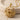 Bone Bird Nest Pendant, gold vermeil, front view
