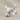 Hittite Bull Earring, polished silver, angled studio view