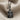 Kybele Goddess Earring, black rhodium, front view on fabric