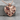 Cracked heart pendant, rose gold, product photo on stone