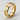Lightning crack ring, gold vermeil, angled perspective view