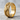 Wave grid band ring, gold vermeil, angled product photo