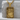 Buddha and Pagoda Tag Pendant in gold vermeil, angled front view