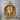 Maiden Portrait Medallion Pendant, gold vermeil, front studio view