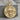 Tribal Skull Medallion Pendant, gold vermeil, front product photo
