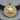 Cannabis leaf medallion pendant, gold vermeil, front view