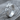 Embracing Couple Ring, polished silver, front view of reflective metal relief