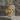 Praying Virgin Mary Cross Pendant, gold vermeil, front view on stone