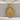 Saint Andrew Medal Pendant, gold vermeil finish, front view on display stone