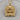 Roaring grizzly bear medallion pendant, gold vermeil, product photo