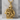 Tactical Soldier Pendant, gold vermeil, front product view