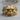 Pumpkin Skull Ring, gold vermeil, angled product photo