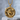 Sea Turtle Anchor Pendant, gold vermeil, angled product photo