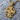 Archangel Michael Orthodox Cross Pendant, gold vermeil, front display view