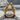 Kissing Lovers Ring, gold vermeil, front view on stone