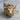 Nose Ring Bull Head Pendant, gold vermeil, product photo on wood block