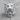 Tiger Hunter Skull Ring, polished silver, front view on wood surface