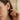 North Star Planet Earring, gold vermeil, side view worn on model ear