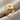 Star Set Signet Ring, gold vermeil, angled front view on fabric