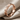 Happy Face Disc Ring, rose gold, angled view on fabric