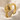 Cable heart ring, gold vermeil, angled product photo