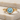 Hexagon Blue Topaz Leaf Ring, gold vermeil, front view