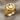 Garnet Horseshoe Signet Ring, gold vermeil finish, angled product photo
