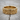 Barbed Wire Chain Ring, gold vermeil finish, front view on wood surface