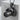 Photo Camera Pendant, black rhodium, product photo on pedestal