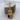 Steampunk Guitar Pendant, gold vermeil on wood surface